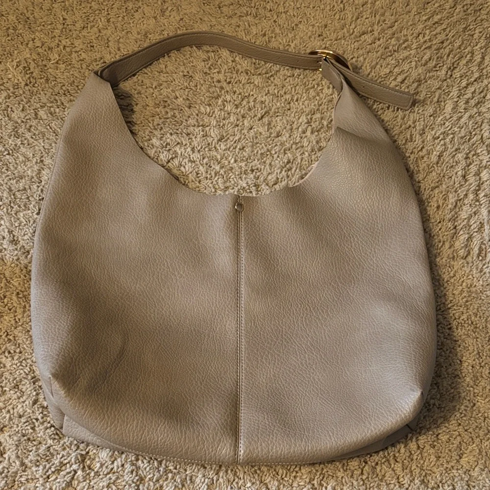 Anthropologie Beige love knot buckle Hobo Bag